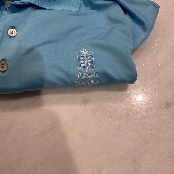 Peter Millar Blue Polo Shirt Moisture-Wicking Athletic - Picture 2 of 3